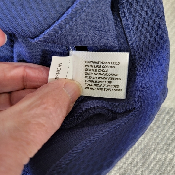 Lady Hagen Navy Blue Quarter Zip Contrast Collar Lightweight Golf Pullover XL - Picture 8 of 10